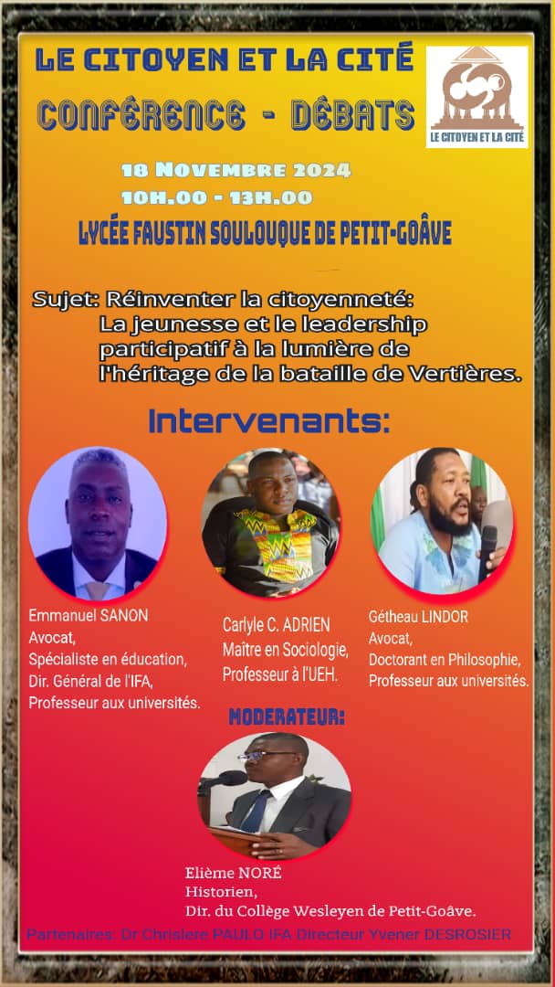18 novembre:  Conférence-débat de l'organisation  «Le Citoyen et la Cité»